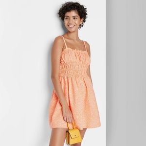 Wild Fable Orange Floral Mini Dress